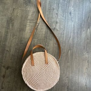 NWT Light Blush Woven Round Purse